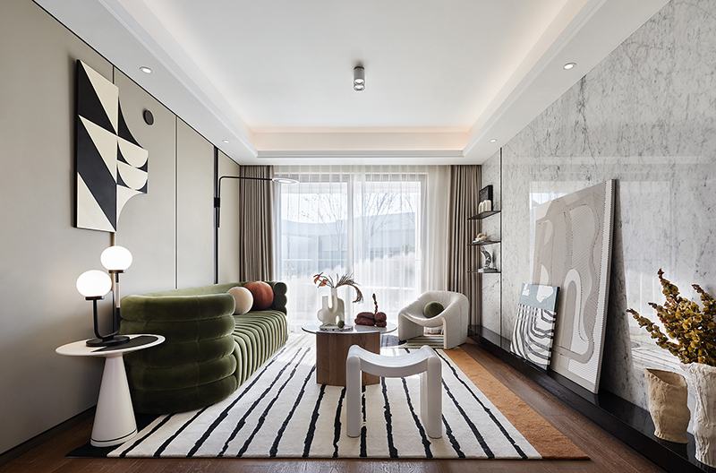 太仓仁恒时代天镜样板间 115户型 艺术摩登